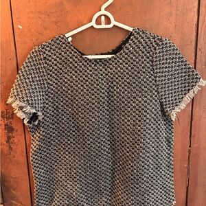 Who What Wear Monochrome Textured Top